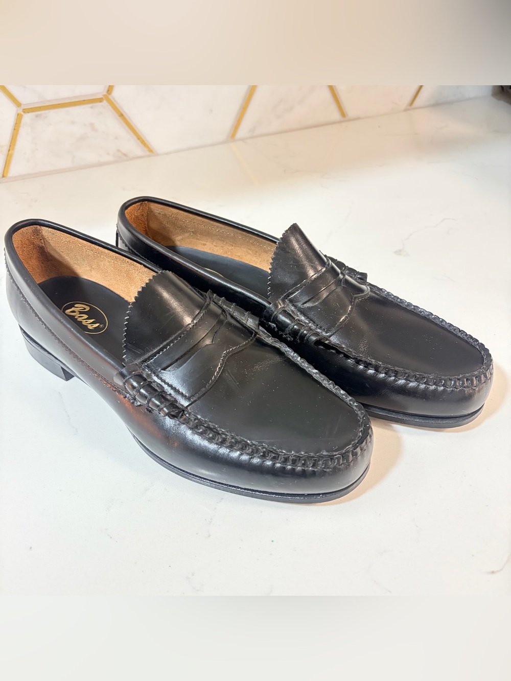 G.H. Bass Leather Beefroll Penny Loafers Black Size 9.5 | Like New